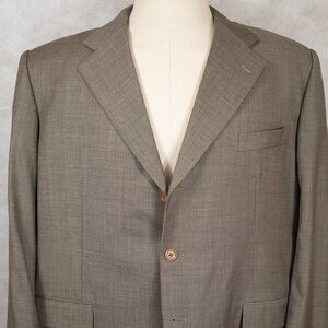 GORGEOUS Belvest Blue Label Super 110s Wool Light Brown Sport Coat Blazer 50R
